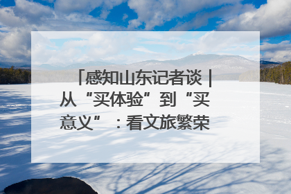 感知山东记者谈｜从“买体验”到“买意义”：看文旅繁荣背后的幸福新定义