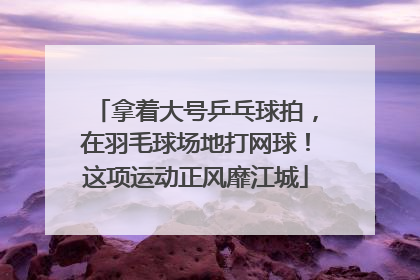 拿着大号乒乓球拍，在羽毛球场地打网球！这项运动正风靡江城