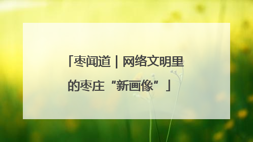 枣闻道｜网络文明里的枣庄“新画像”