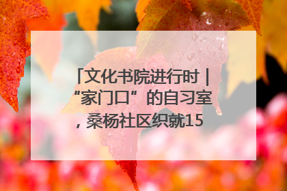 文化书院进行时｜“家门口”的自习室，桑杨社区织就15分钟学习生活圈