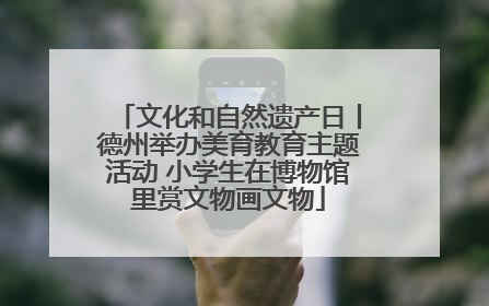 文化和自然遗产日丨德州举办美育教育主题活动 小学生在博物馆里赏文物画文物