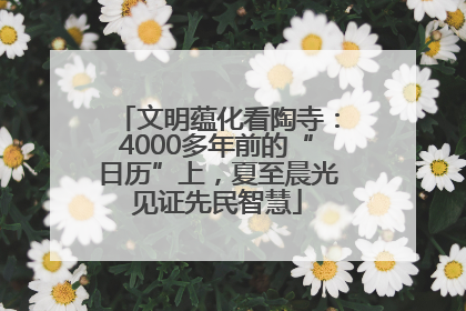 文明蕴化看陶寺：4000多年前的“日历”上，夏至晨光见证先民智慧