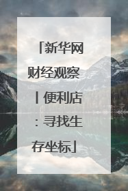 新华网财经观察丨便利店：寻找生存坐标