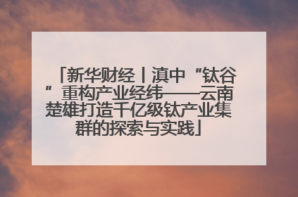 新华财经丨滇中“钛谷”重构产业经纬——云南楚雄打造千亿级钛产业集群的探索与实践