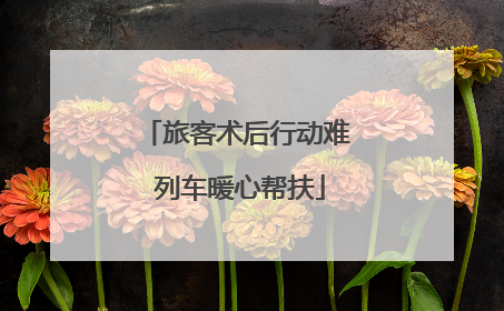 旅客术后行动难 列车暖心帮扶
