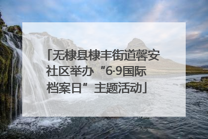 无棣县棣丰街道馨安社区举办“6·9国际档案日”主题活动