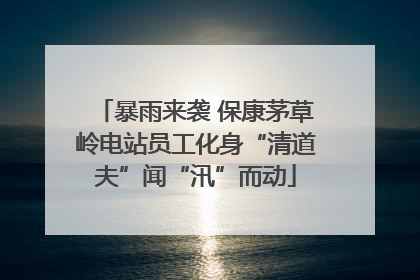 暴雨来袭 保康茅草岭电站员工化身“清道夫”闻“汛”而动