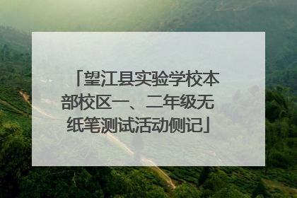 望江县实验学校本部校区一、二年级无纸笔测试活动侧记