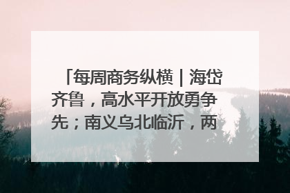 每周商务纵横｜海岱齐鲁，高水平开放勇争先；南义乌北临沂，两扇窗里观外贸