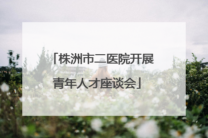 株洲市二医院开展青年人才座谈会