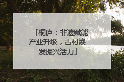 桐庐：非遗赋能产业升级，古村焕发振兴活力