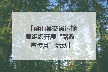 梁山县交通运输局组织开展“路政宣传月”活动