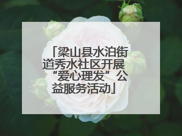 梁山县水泊街道秀水社区开展“爱心理发”公益服务活动