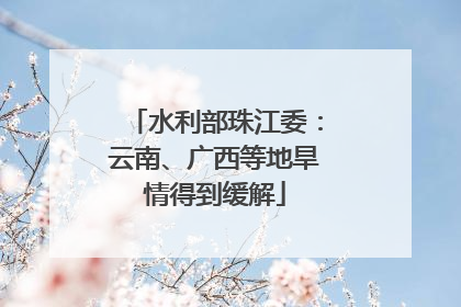 水利部珠江委：云南、广西等地旱情得到缓解