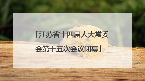 江苏省十四届人大常委会第十五次会议闭幕