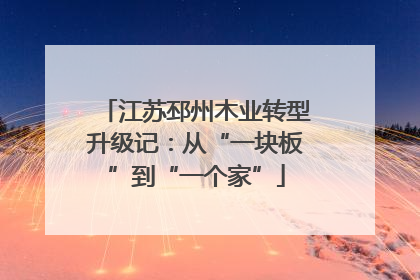 江苏邳州木业转型升级记：从“一块板”到“一个家”