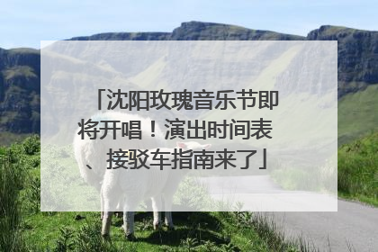沈阳玫瑰音乐节即将开唱！演出时间表、接驳车指南来了