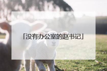 没有办公室的赵书记