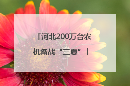 河北200万台农机备战“三夏”