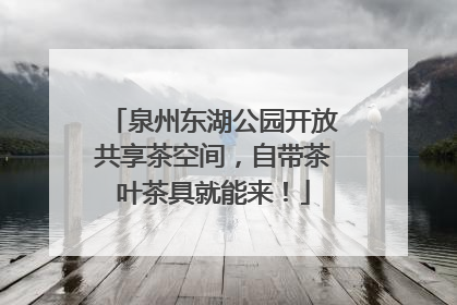泉州东湖公园开放共享茶空间，自带茶叶茶具就能来！