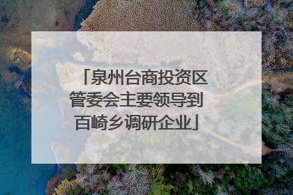 泉州台商投资区管委会主要领导到百崎乡调研企业