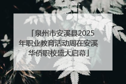 泉州市安溪县2025年职业教育活动周在安溪华侨职校盛大启幕