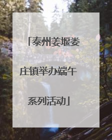 泰州姜堰娄庄镇举办端午系列活动