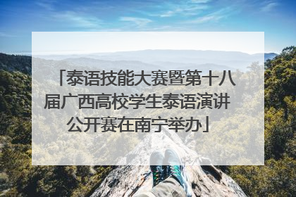 泰语技能大赛暨第十八届广西高校学生泰语演讲公开赛在南宁举办
