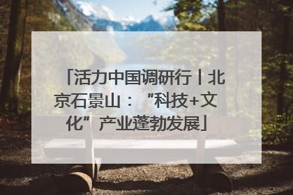 活力中国调研行丨北京石景山：“科技+文化”产业蓬勃发展
