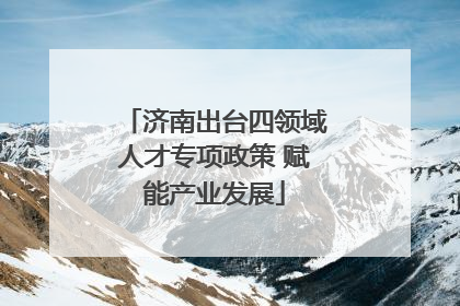 济南出台四领域人才专项政策 赋能产业发展