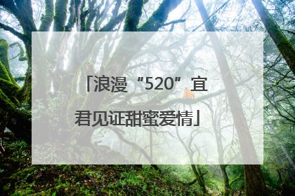 浪漫“520”宜君见证甜蜜爱情