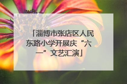 淄博市张店区人民东路小学开展庆“六一”文艺汇演