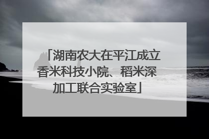 湖南农大在平江成立香米科技小院、稻米深加工联合实验室