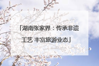 湖南张家界：传承非遗工艺 丰富旅游业态