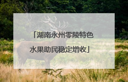 湖南永州零陵特色水果助民稳定增收