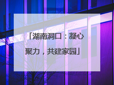 湖南洞口：凝心聚力，共建家园