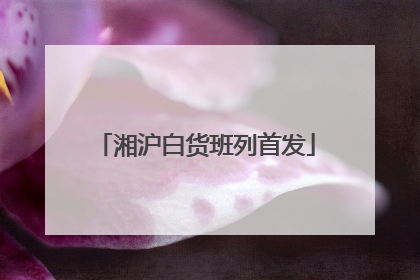 湘沪白货班列首发