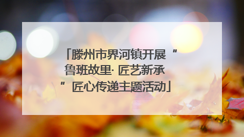 滕州市界河镇开展“鲁班故里· 匠艺新承”匠心传递主题活动