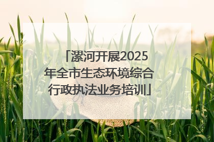 漯河开展2025年全市生态环境综合行政执法业务培训
