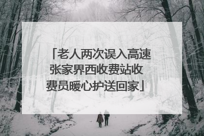 老人两次误入高速 张家界西收费站收费员暖心护送回家
