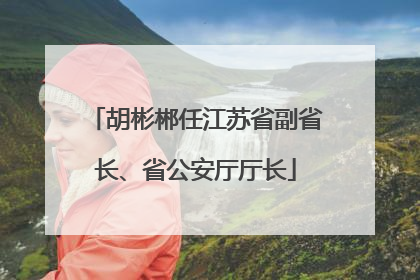 胡彬郴任江苏省副省长、省公安厅厅长