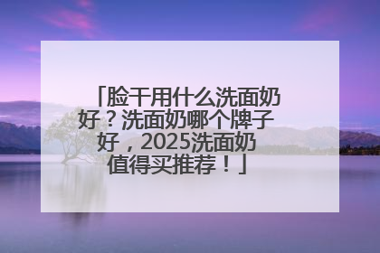 脸干用什么洗面奶好？洗面奶哪个牌子好，2025洗面奶值得买推荐！
