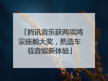 腾讯音乐获两项鸿蒙座舱大奖，携造车载音娱新体验