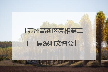 苏州高新区亮相第二十一届深圳文博会