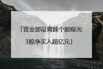 营业部最青睐个股曝光 3股净买入超亿元