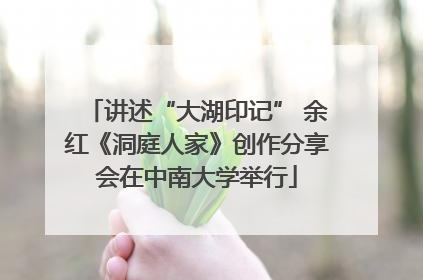 讲述“大湖印记” 余红《洞庭人家》创作分享会在中南大学举行
