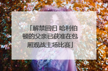 解禁回归 哈利伯顿的父亲已获准在包厢观战主场比赛