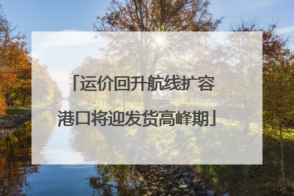 运价回升航线扩容 港口将迎发货高峰期