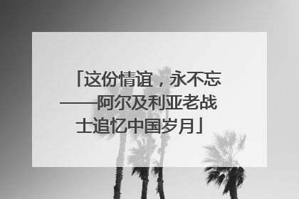 这份情谊，永不忘——阿尔及利亚老战士追忆中国岁月