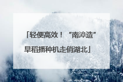 轻便高效！“南漳造”旱稻播种机走俏湖北
